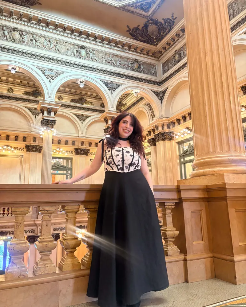Sol Risé in the Salón Dorado of Teatro Colón